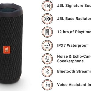 JBL flip4 altavoz portátil con bluetooth, Batería integrada, micrófono y impermeable