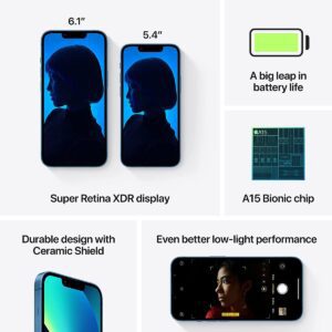 Apple iPhone 13, 256 GB, azul, desbloqueado (reacondicionado)