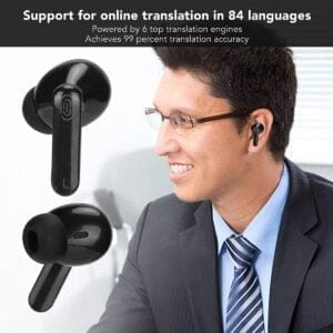 Auriculares Y113 traductores de idiomas, 84 idiomas en línea