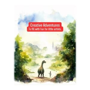 Baby Dino Sketchbook for kids ages 4-8 blank paper for drawing