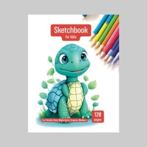 Baby Turtle Sketchbook for Kids ages 4-8