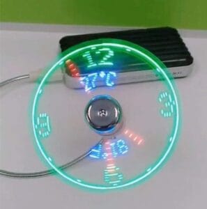 Ventilador y reloj portátil 1