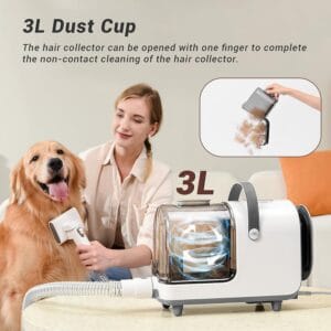Kit de aseo y peluquería para mascotas, succión al vacío, 7 en 1