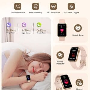 Smart Watch for Women: Fitness tracker con monitoreo cardíaco y diseño elegante