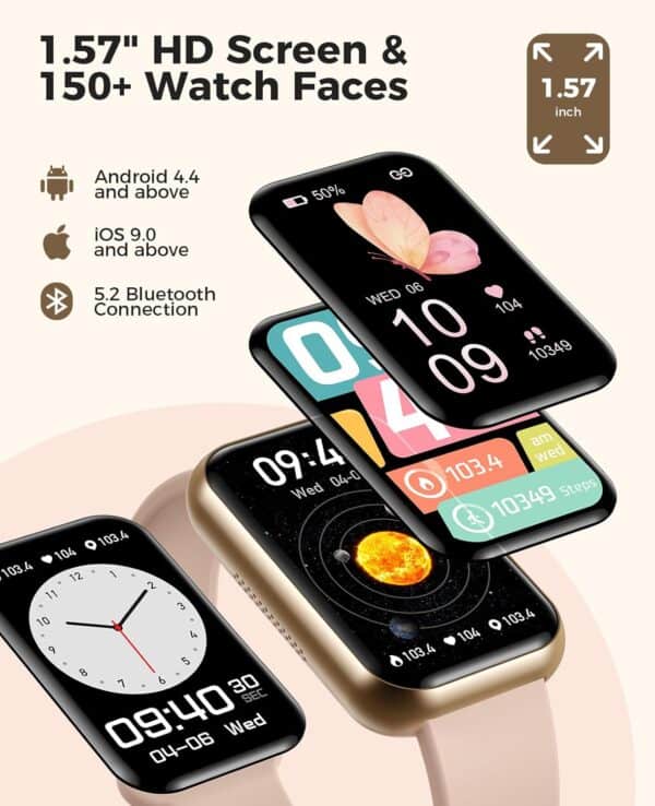 Smart Watch for Women: Fitness tracker con monitoreo cardíaco y diseño elegante - Imagen 6