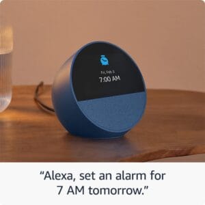 Smart Alarm Clock Echo Spot – Alexa Built-in, HD Touch Screen