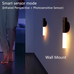 Luz nocturna recargable USB con sensor de movimiento