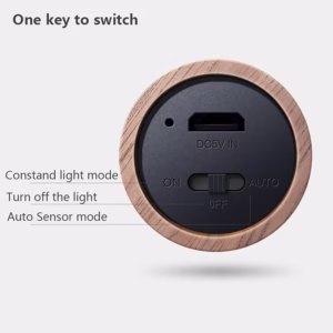 Luz nocturna recargable USB con sensor de movimiento